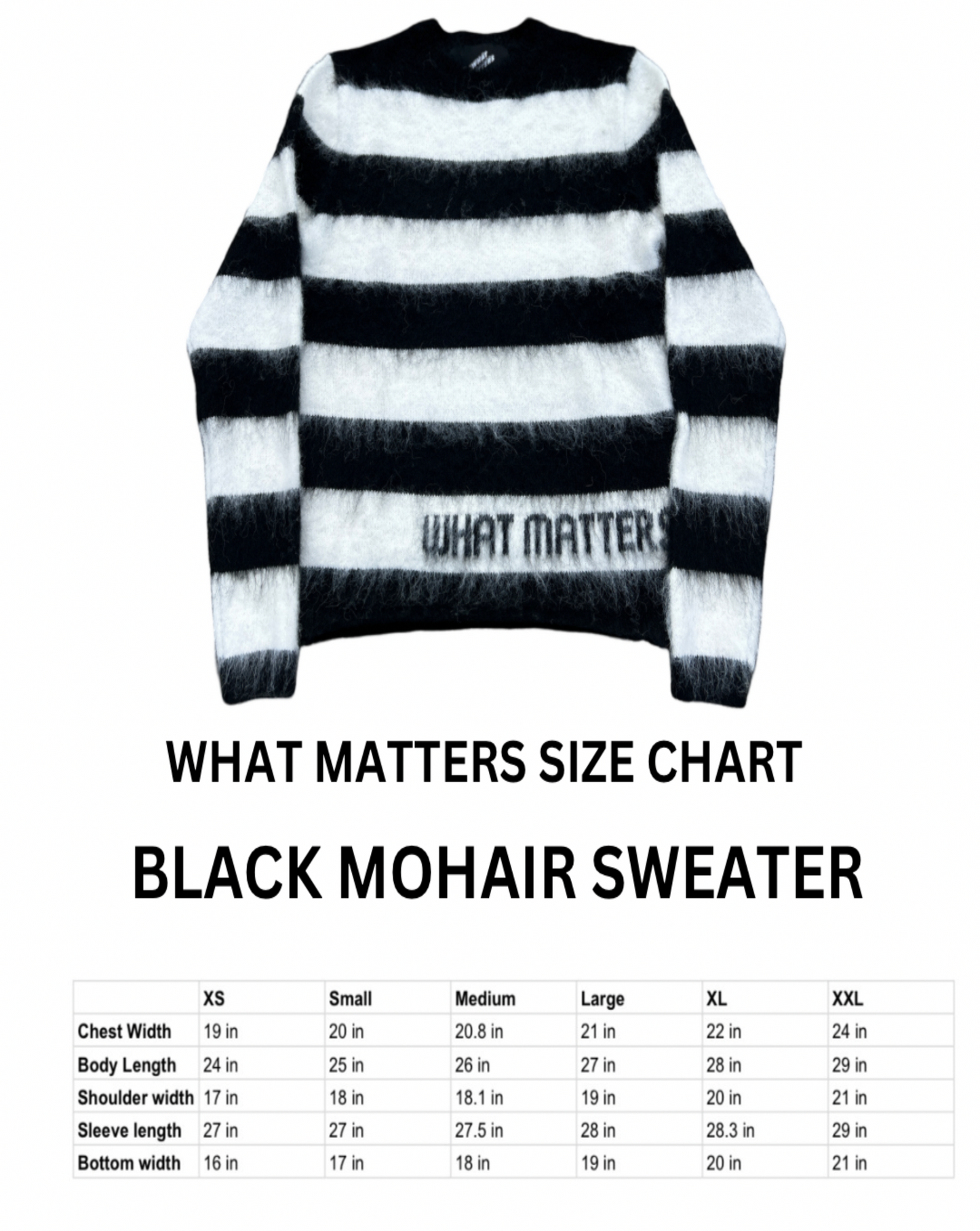 What Matters Black Mohair Sweater