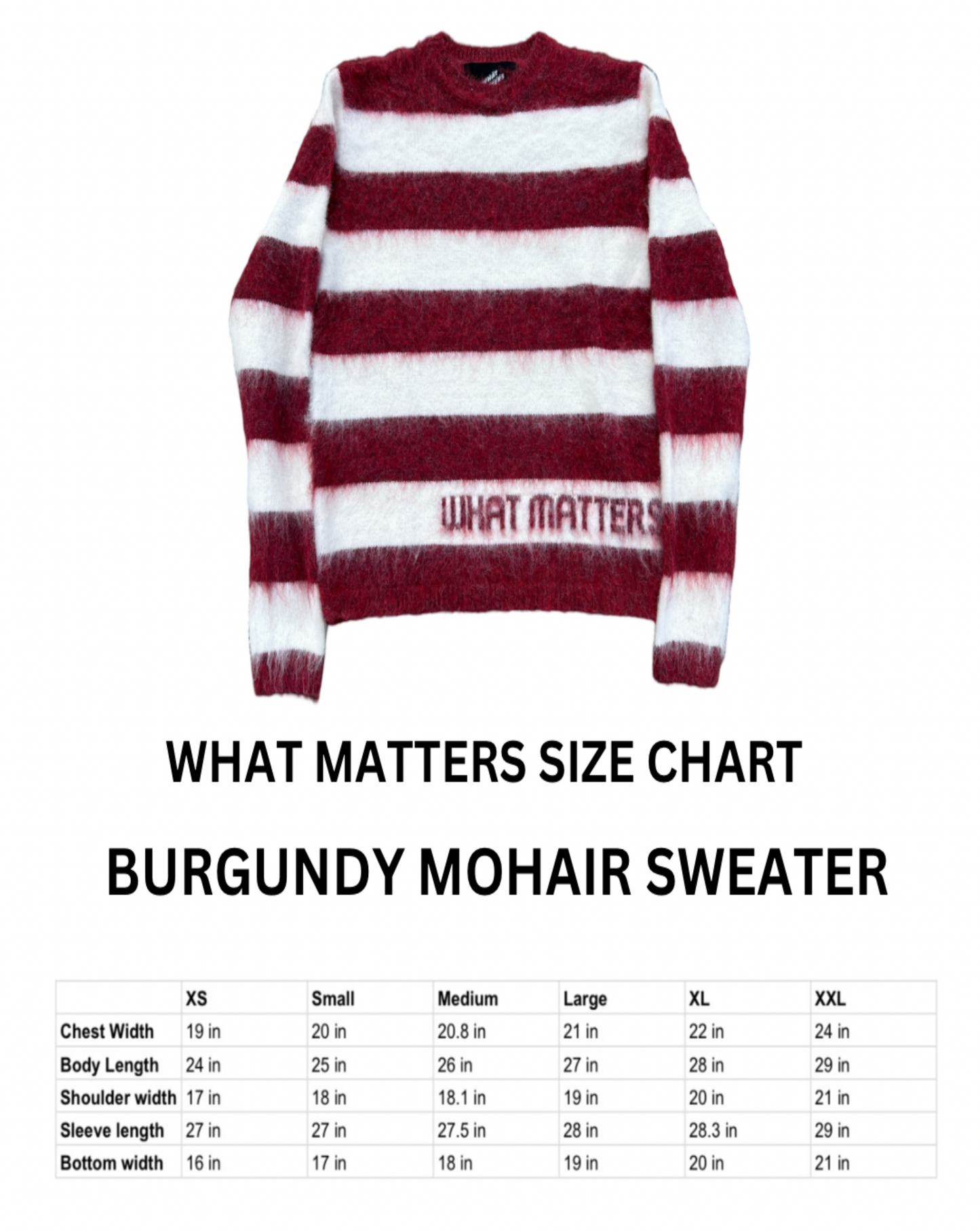 What Matters Burgundy Mohair Sweater