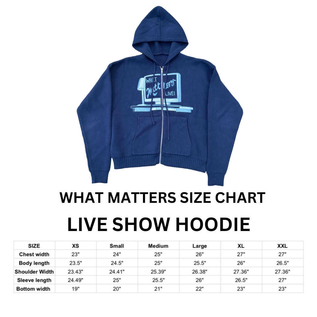 Live Show Knitted Zip Hoodie Glacier