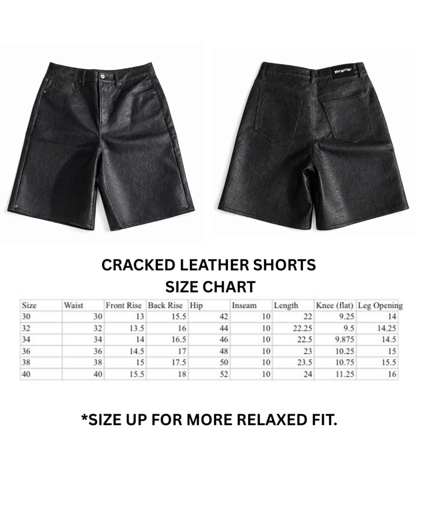 Cracked Leather Shorts