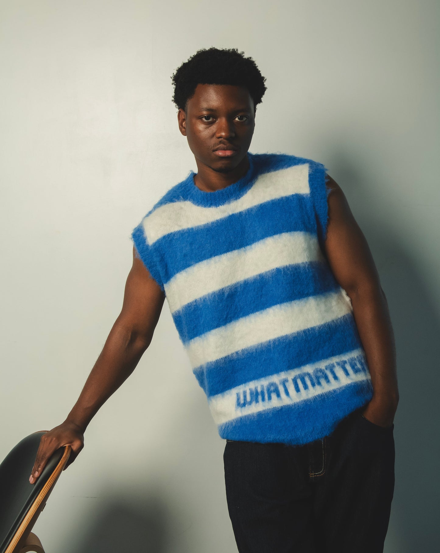 Royal Blue Mohair Vest