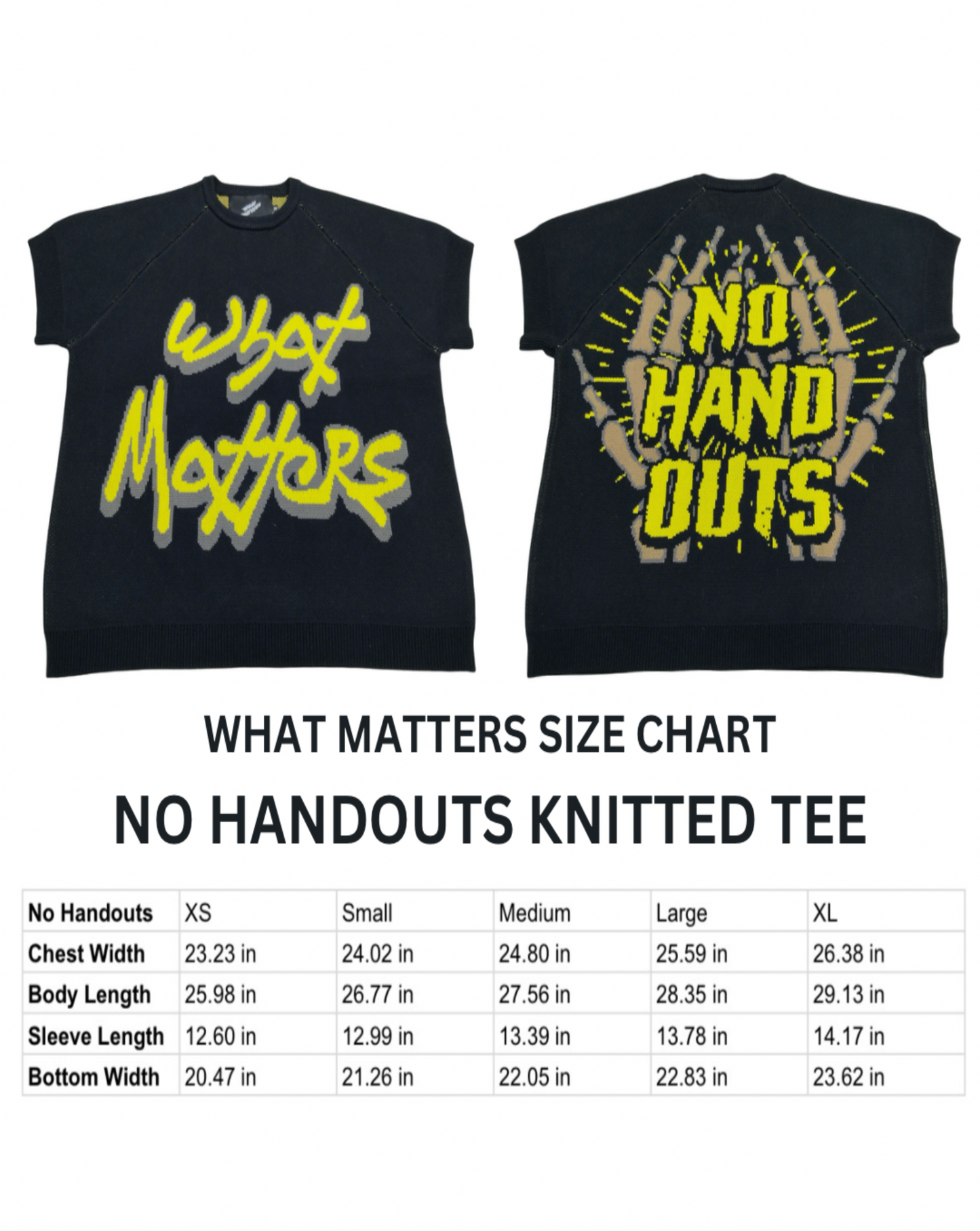 No Handouts Knitted T-Shirt