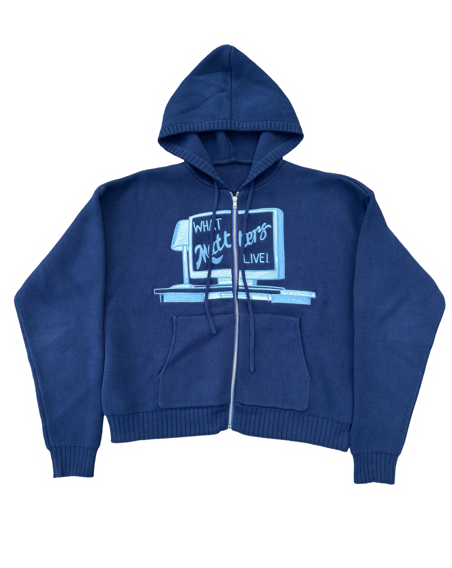 Live Show Knitted Zip Hoodie Glacier