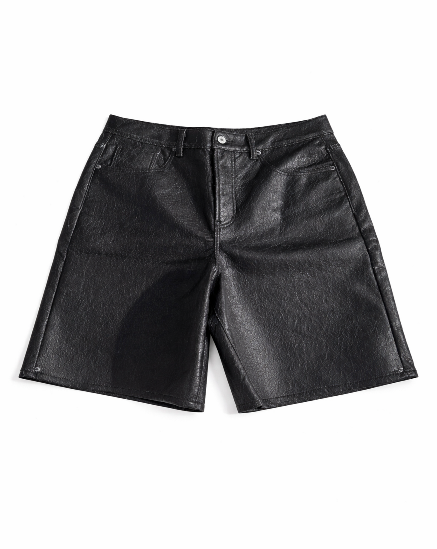 Cracked Leather Shorts