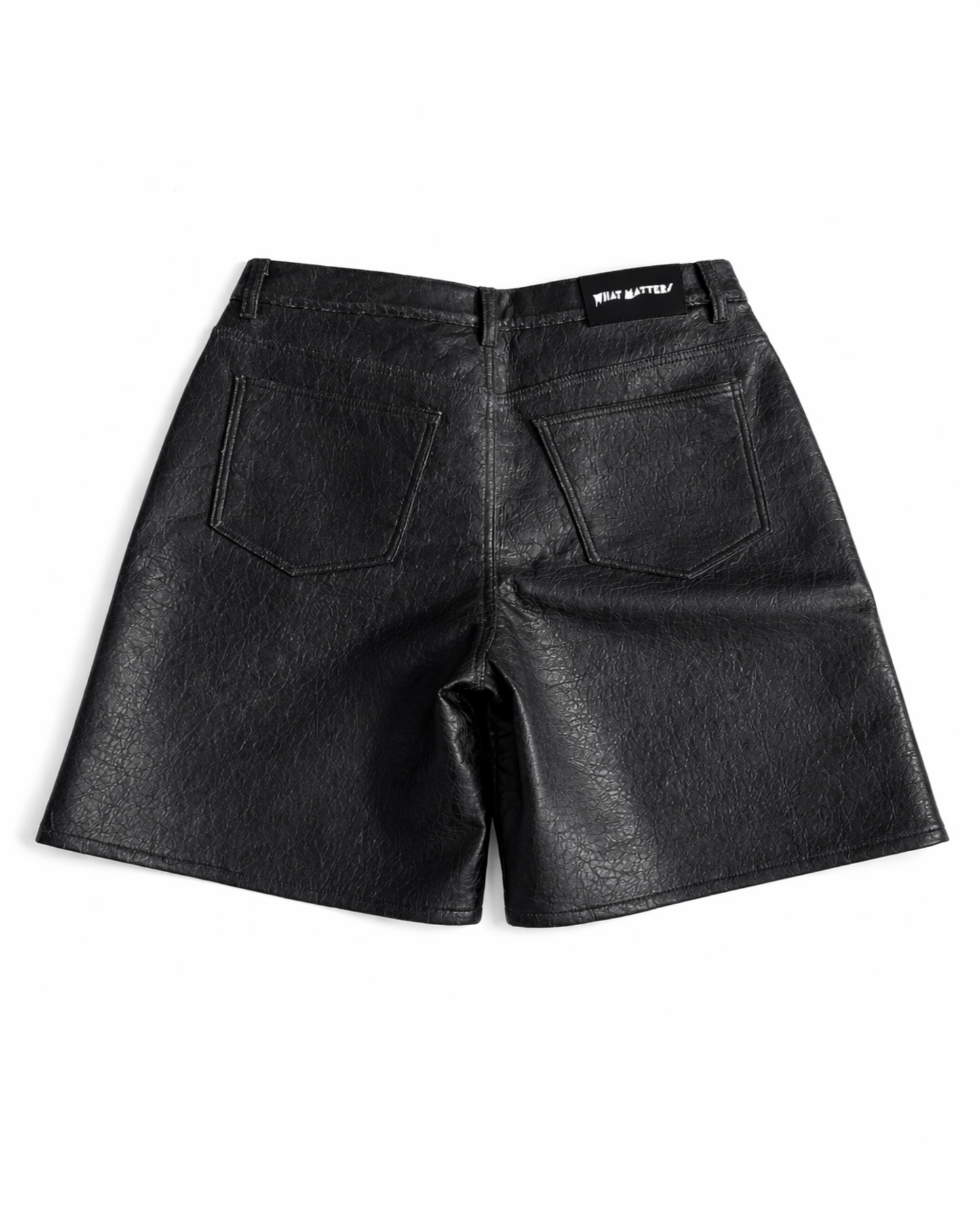 Cracked Leather Shorts