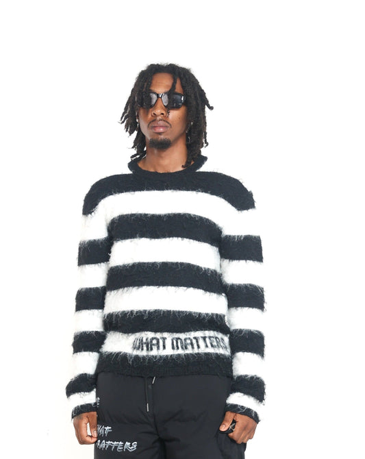 What Matters Black Mohair Sweater